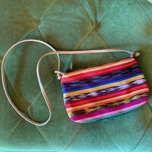 Vintage Guatemalan Purse w/ Leather Strap